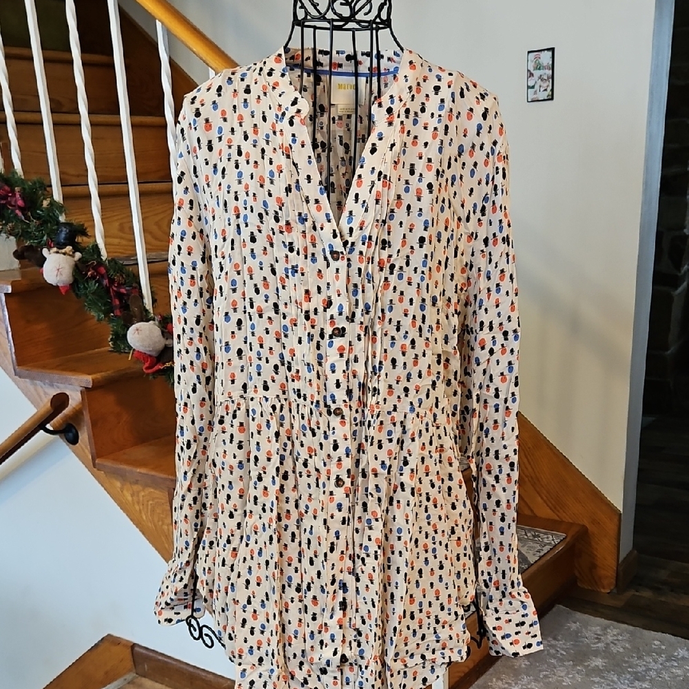 Maeve Multicolor Long Sleeve Blouse